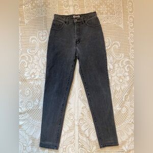 Vintage Guess High Rise Jeans, Black Wash, Made in Canada, Size 28